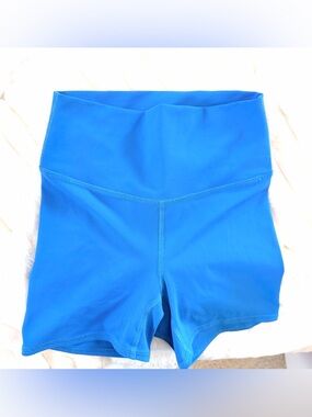 High-Waist Women’s Athletic Shorts - Blue